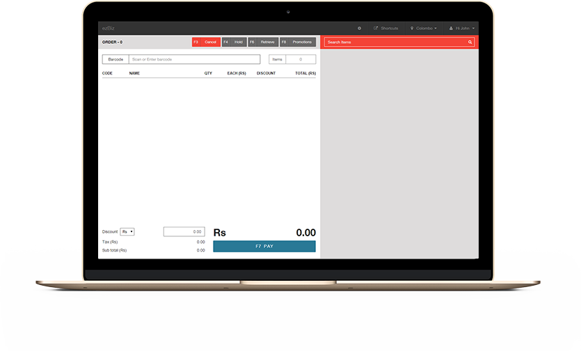ezBiz inventory module